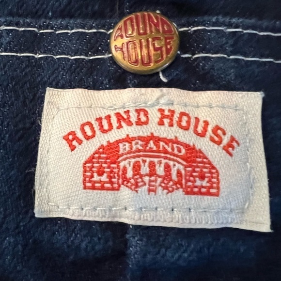 ROUNDHOUSE UNISEX DARK WASH DENIM OVERALLS SIZE 4T - Picture 4 of 9